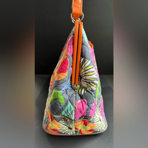 Vera Bradley BARBARA FRAME BAG Jazzy Blooms Multicolored Flowers Retired Print - Picture 10 of 12